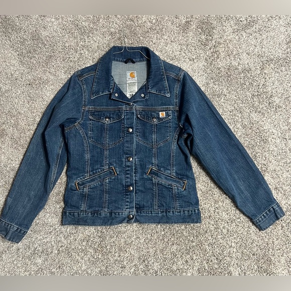 Carhartt Jackets & Blazers - Women’s Carhartt Dark Blue Denim Jacket